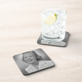 Vrouw glimlachen drankjes onderzetter (Rechterzijde)