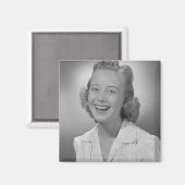 Vrouw glimlachen magneet (Voorkant / Achterkant)