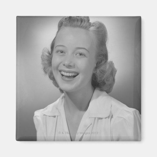 Vrouw glimlachen magneet (Voorkant)