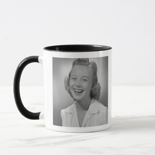 Vrouw glimlachen mok (Links)