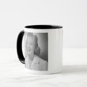 Vrouw glimlachen mok (Voorkant links)