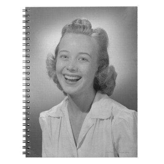 Vrouw glimlachen notitieboek (Voorkant)