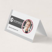 Vrouw glimlachen | Ondernemingen | QR-code Visitekaartje (Achterkant)