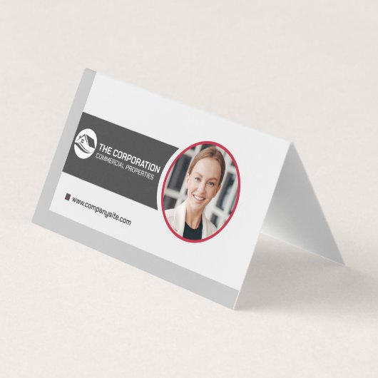 Vrouw glimlachen | Ondernemingen | QR-code Visitekaartje (Achterkant)