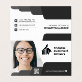 Vrouw glimlachen | Ondernemingen | Visitekaartje Q (Buitenkant ongevouwen)