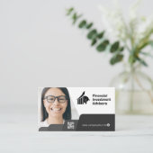 Vrouw glimlachen | Ondernemingen | Visitekaartje Q (Staand voorkant)