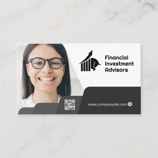 Vrouw glimlachen | Ondernemingen | Visitekaartje Q (Voorkant)