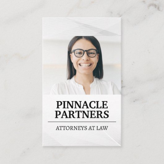 Vrouw glimlachen | Rechtsgerechtigde Logo Visitekaartje (Voorkant)