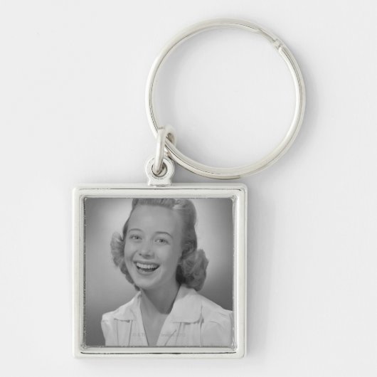 Vrouw glimlachen sleutelhanger (Voorkant)