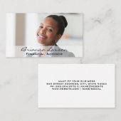 Vrouw glimlachen visitekaartje (Voorkant / Achterkant)