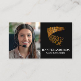 Vrouw Glimlachende Klantenservice | callcenter Visitekaartje