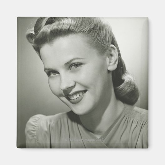 Vrouw glimlacht 2 magneet (Voorkant)