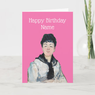  vrouw glimlacht Edouard Manet Birthday Kaart
