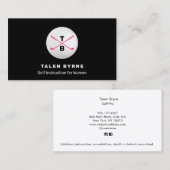 Vrouw Gold Instructor Pro Crossed Gold Clubs Visitekaartje (Voorkant / Achterkant)