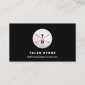 Vrouw Gold Instructor Pro Crossed Gold Clubs Visitekaartje (Voorkant)