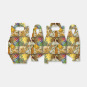  vrouw Golden Sun: Leo Zodiac Collage Art Bedankdoosjes (Uitgevouwen)