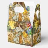  vrouw Golden Sun: Leo Zodiac Collage Art Bedankdoosjes (Geopend)