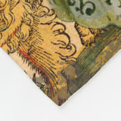 vrouw Golden Sun: Leo Zodiac Collage Art Fleece Deken (Hoek)