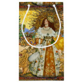  vrouw Golden Sun: Leo Zodiac Collage Art Klein Cadeauzakje (Achterkant)