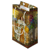  vrouw Golden Sun: Leo Zodiac Collage Art Klein Cadeauzakje (Voorkant Gekanteld)