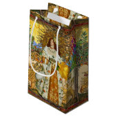  vrouw Golden Sun: Leo Zodiac Collage Art Klein Cadeauzakje (Achterkant Gekanteld)