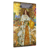  vrouw Golden Sun: Leo Zodiac Collage Art Klembord (Rechts)