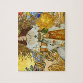  vrouw Golden Sun: Leo Zodiac Collage Art Legpuzzel (Verticaal)