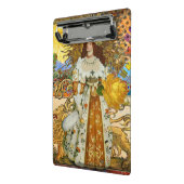 vrouw Golden Sun: Leo Zodiac Collage Art Mini Klembord (Angled2)