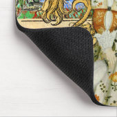 vrouw Golden Sun: Leo Zodiac Collage Art Muismat (Hoek)