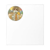  vrouw Golden Sun: Leo Zodiac Collage Art Notitieblok (Voorkant)