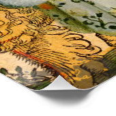  vrouw Golden Sun: Leo Zodiac Collage Art Perfect Poster (Hoek)