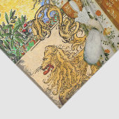  vrouw Golden Sun: Leo Zodiac Collage Art Tissuepapier (Detail)