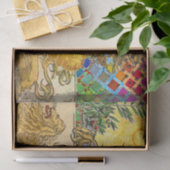  vrouw Golden Sun: Leo Zodiac Collage Art Tissuepapier (Geschenk)