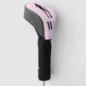 Vrouw Golf Pink Sport Monogram Golfheadcover (Schuin)