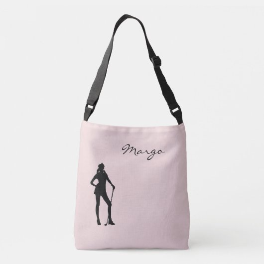 Vrouw Golf Roze Sport Crossbody Tas (Achterkant)