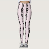Vrouw Golf Roze Sport Leggings (Voorkant)