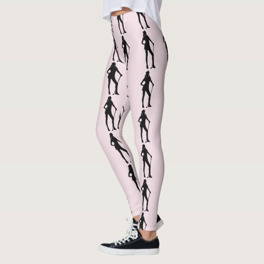 Vrouw Golf Roze Sport Leggings (Links)