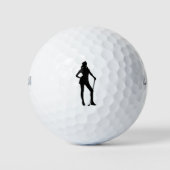 Vrouw Golf Sport Golfballen (Voorkant)