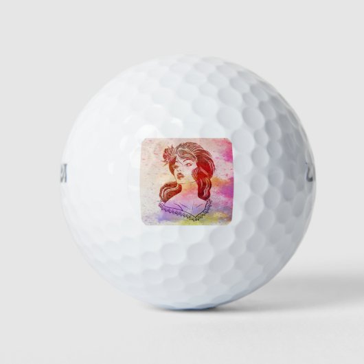 Vrouw Golfballen (Voorkant)