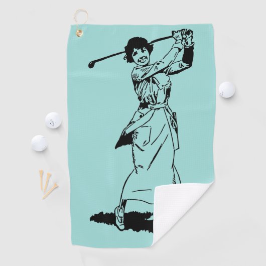  Vrouw Golfer 1921 Golfhanddoek (Insitu)