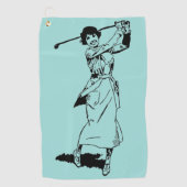  Vrouw Golfer 1921 Golfhanddoek (Voorkant)