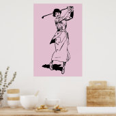  Vrouw Golfer 1921 Poster (Keuken)
