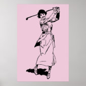  Vrouw Golfer 1921 Poster (Voorkant)