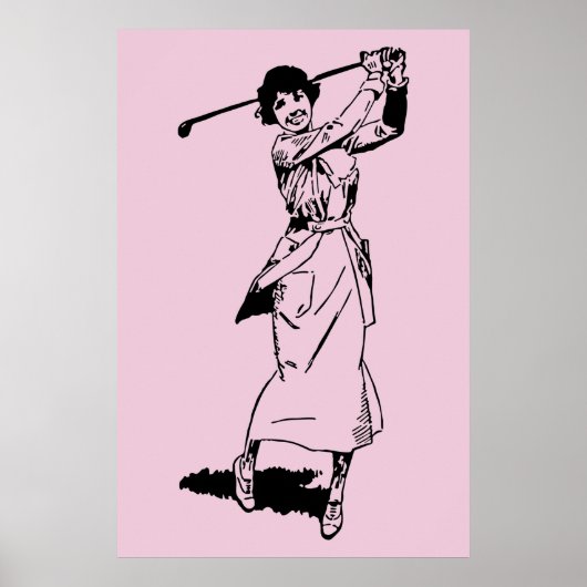  Vrouw Golfer 1921 Poster (Voorkant)