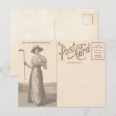 vrouw golfer Briefkaart (Voorkant / Achterkant)