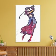 Vrouw golfer