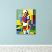 Vrouw Golfer - Canvas Art Print (Insitu (Houten vloer))