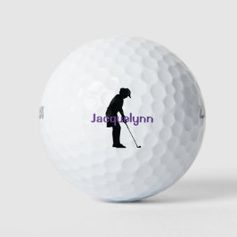 Vrouw Golfer Design Golf Balls Golfballen