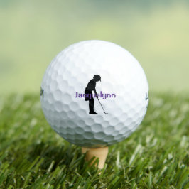Vrouw Golfer Design Golf Balls Golfballen