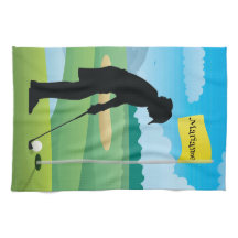 Vrouw Golfer Design Golf Towel